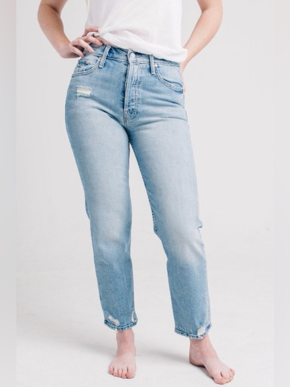 MOTHER SUPERIOR The Tomcat High Rise Straight Leg Jeans in True Confessions | 34